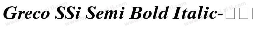 Greco SSi Semi Bold Italic字体转换
